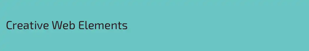Creative Web Elements